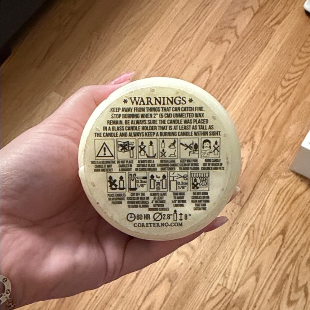 Inspirational Skull Pillar Candle - Picture 3 of 3